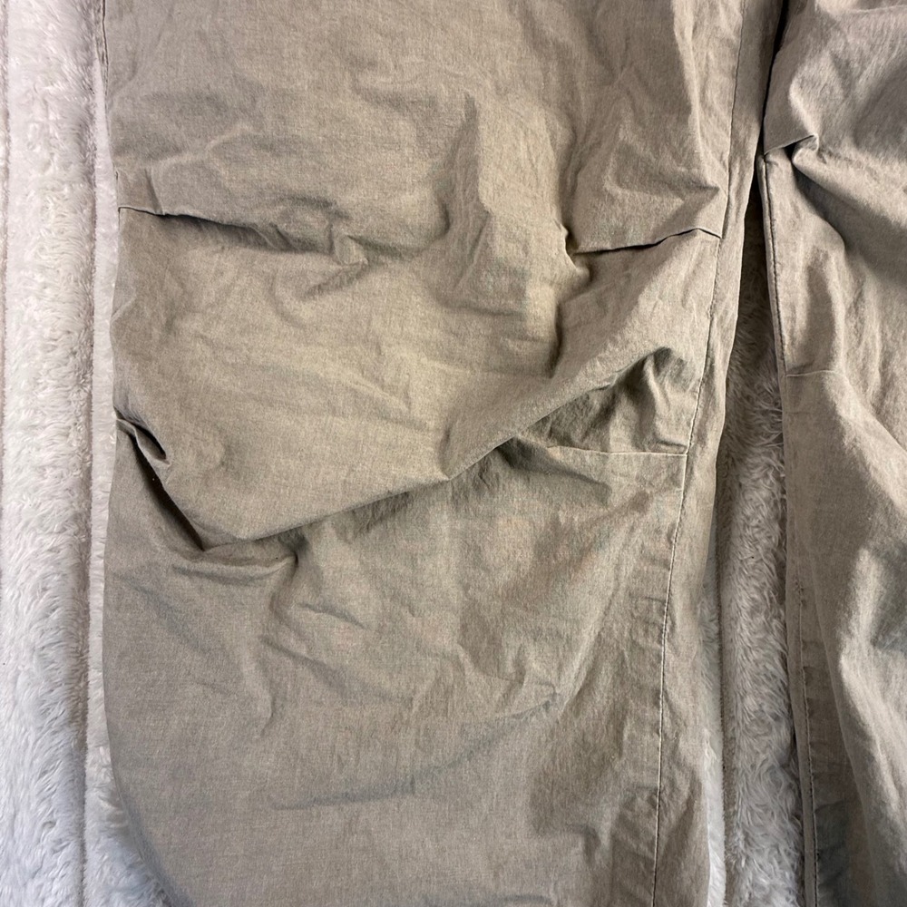 Standard James Perse Womens Utility Joggers Tan Drawstring Zip Pockets Size 3 - Picture 7 of 8